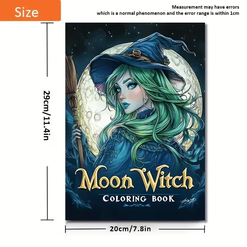 Mondhexen-Malbuch, magische He – Adult Coloring Book Stress Relief Bewertung und Preis