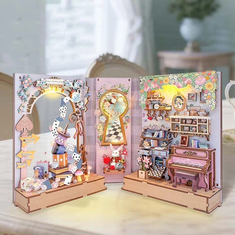 Miniatur-Modellbausatz DIY Hol – Diy Wooden Book Nook Kit Shelf Insert Bewertung und Preis
